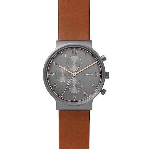 Image of Ancher IP grå stål quartz med chronograph dame ur fra Skagen, SKW6418